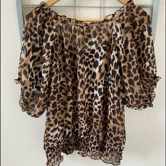 MICHAEL Michael Kors Tops - Michael Kors Cheetah print topSize Medium